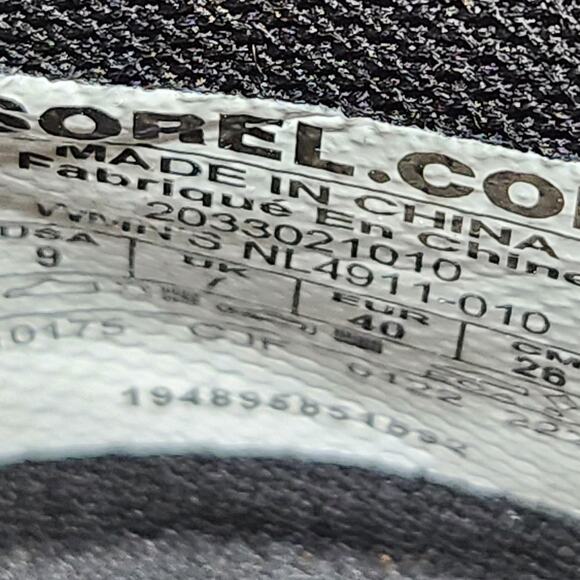 Sorel Out N About Slip On Wedge Bootie Size 9 Black Waterproof Suede Ankle Boots - Picture 5 of 8